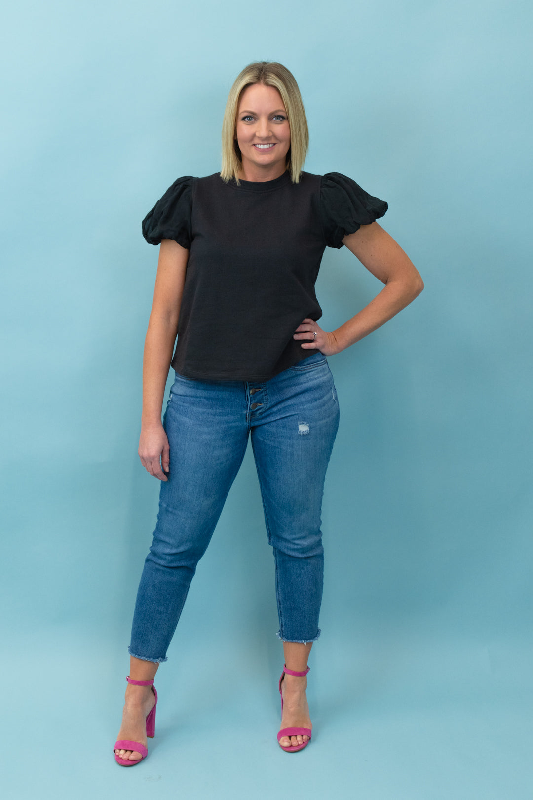 THML Bubble Sleeve Top | FINAL SALE