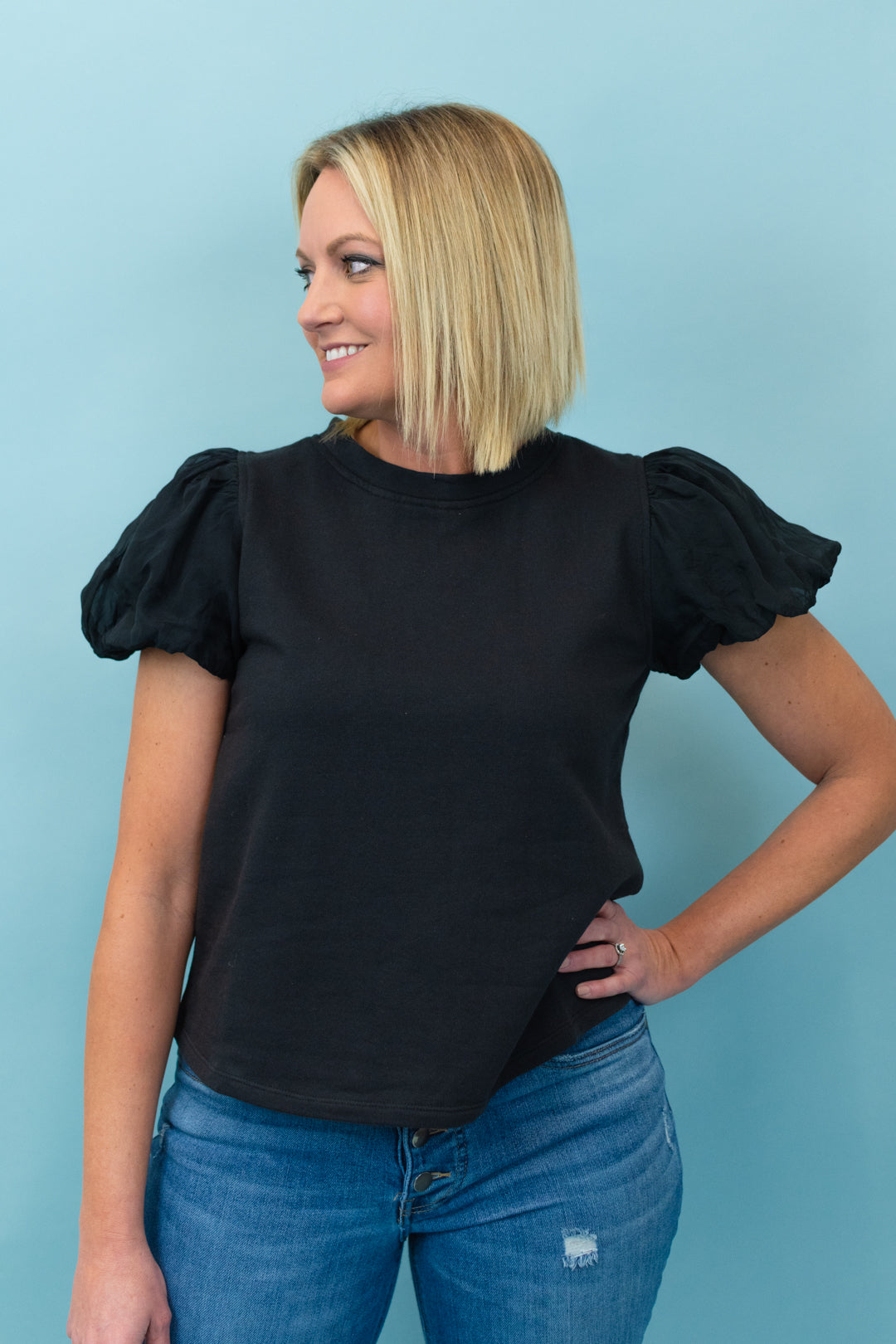 THML Bubble Sleeve Top | FINAL SALE