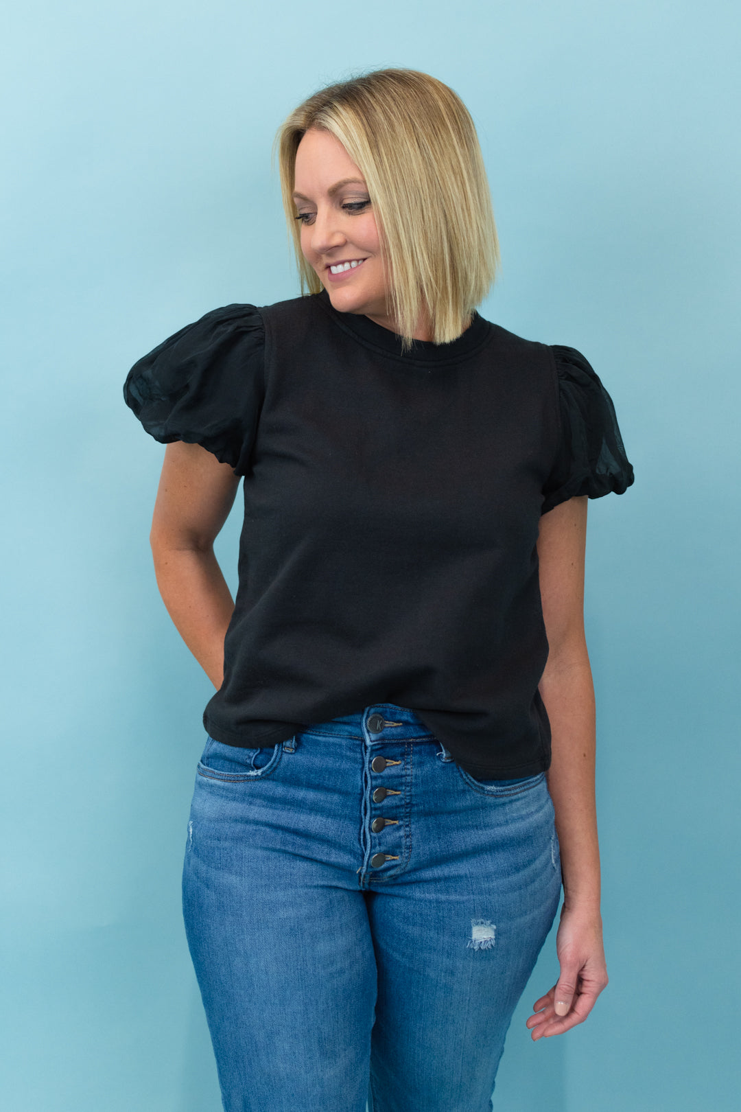 THML Bubble Sleeve Top | FINAL SALE