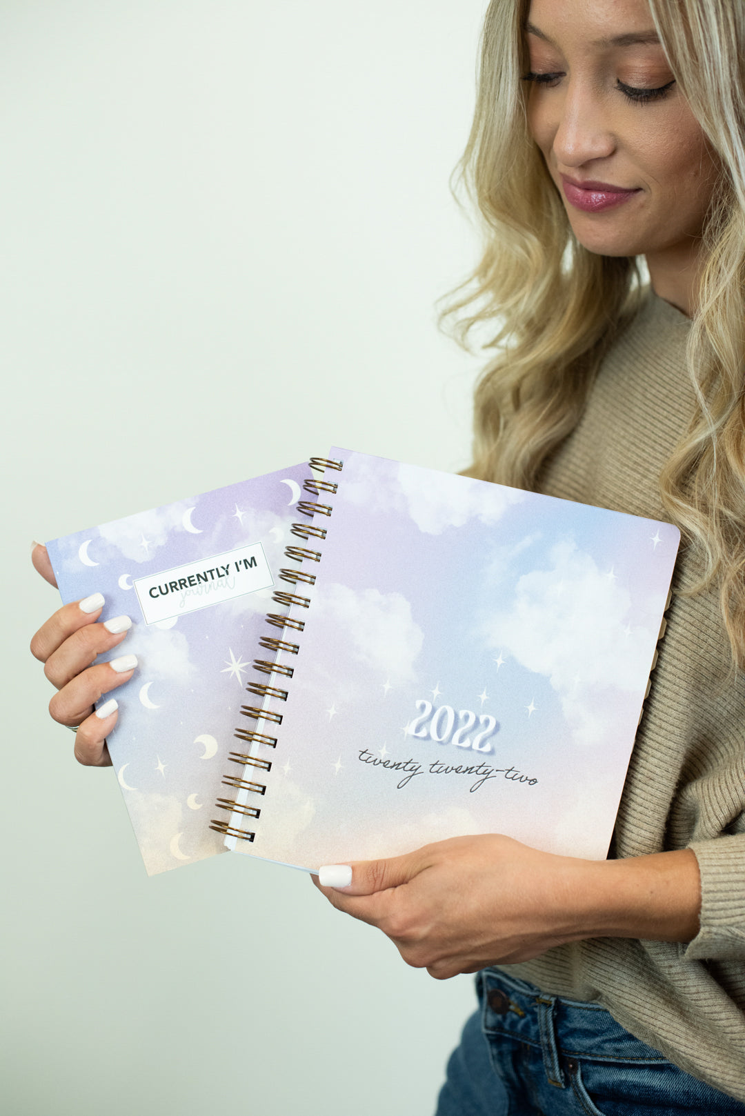 6 Month Currently I'm Gratitude Journal: Moon & Stars