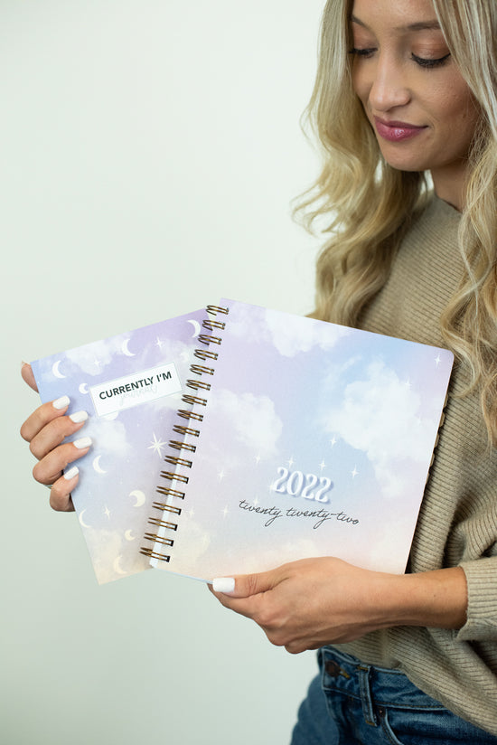 6 Month Currently I'm Gratitude Journal: Moon & Stars