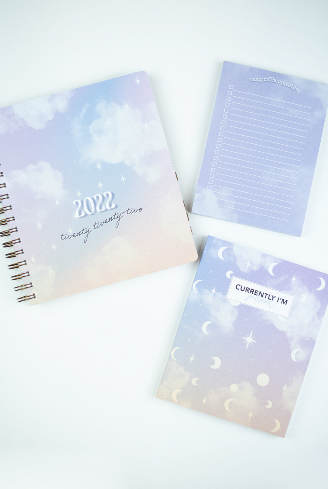 6 Month Currently I'm Gratitude Journal: Moon & Stars