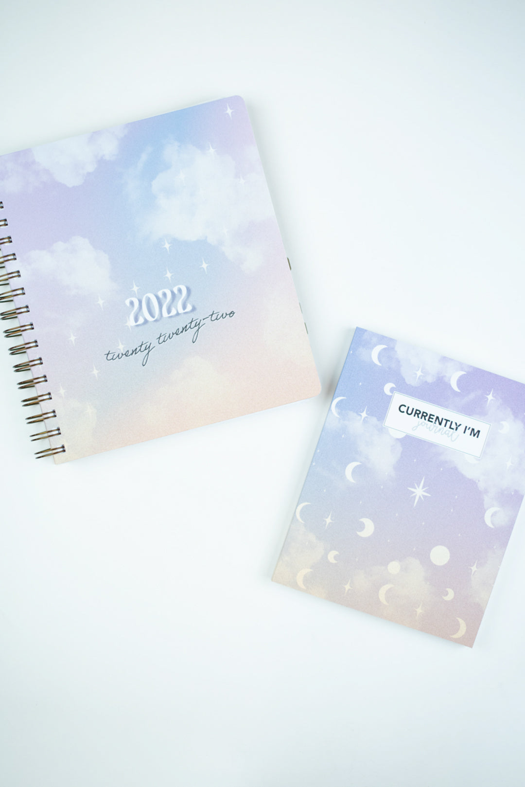 6 Month Currently I'm Gratitude Journal: Moon & Stars