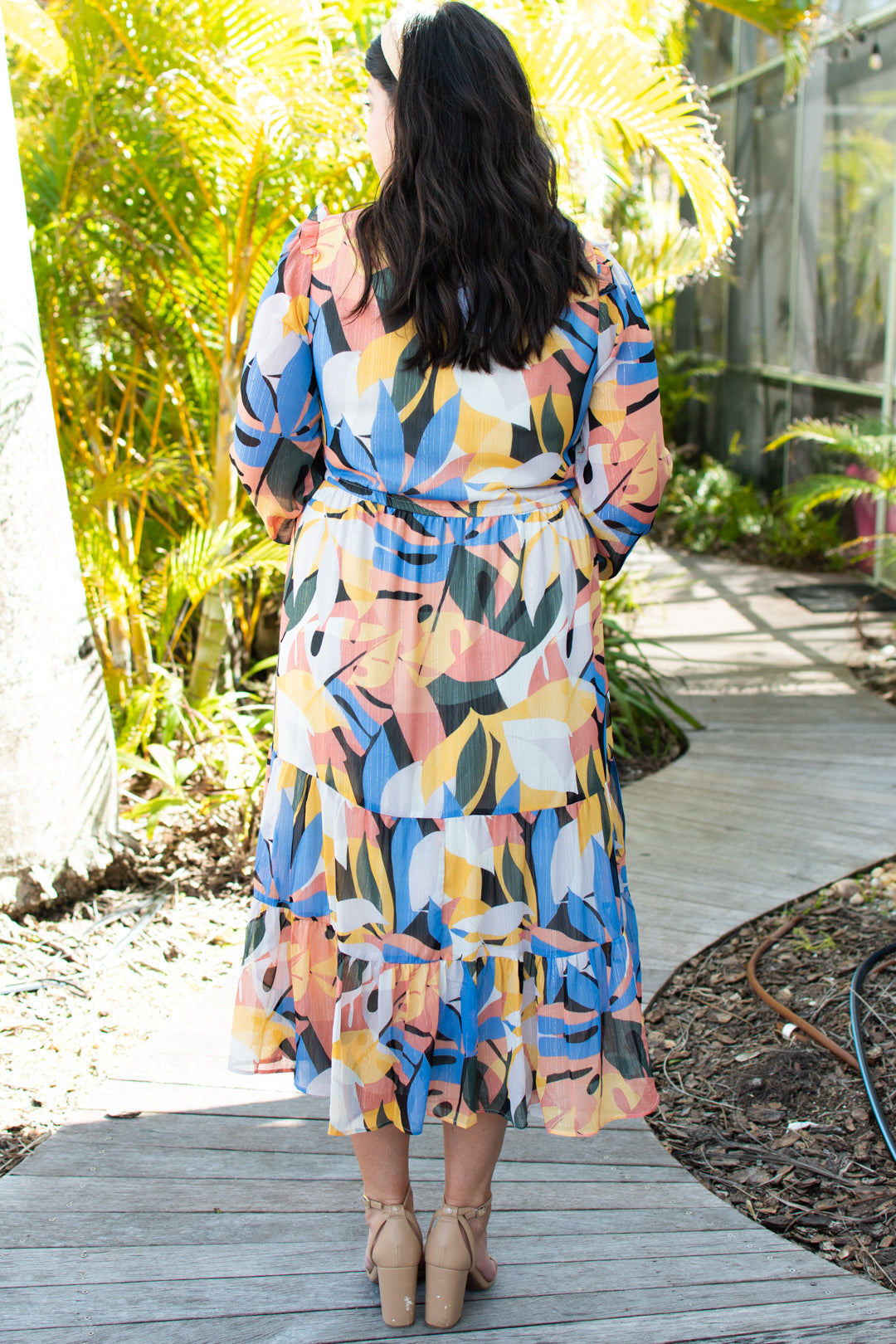 Tiered Long Sleeve Midi Dress | FINAL SALE