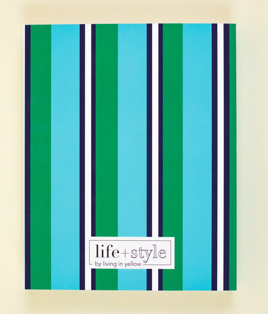 1 Year Currently I'm Gratitude Journal: Green & Blue Stripes