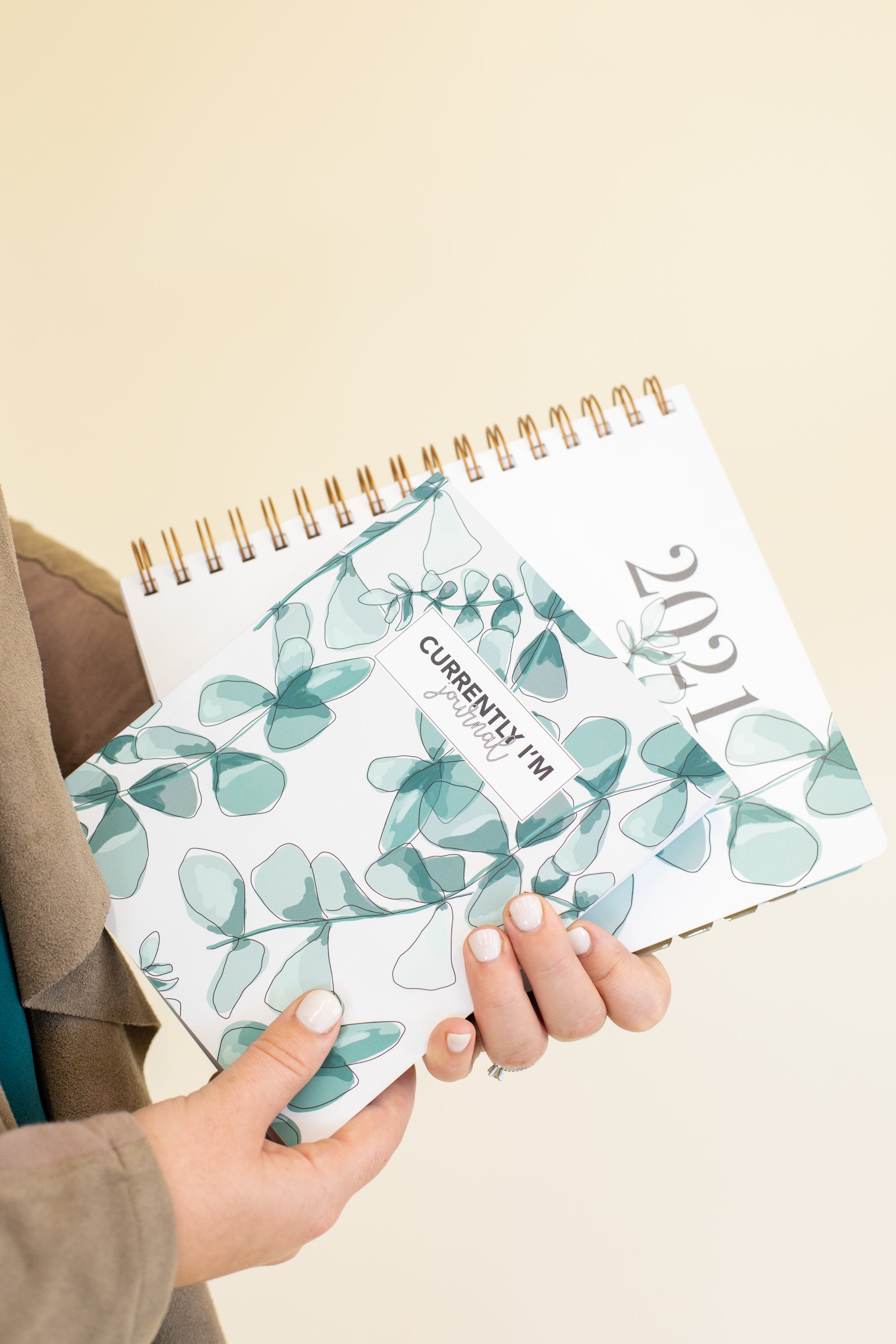1 Year Currently I'm Gratitude Journal: Green Floral