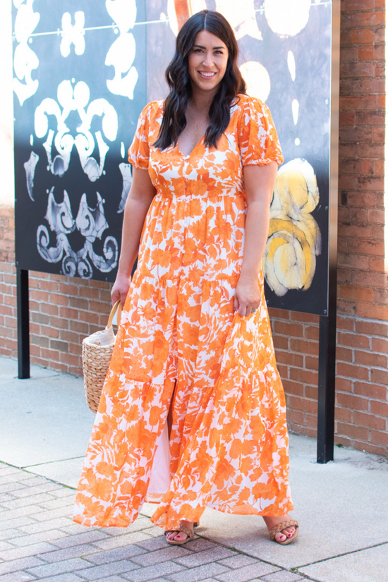Button Front Tiered Maxi Dress | FINAL SALE